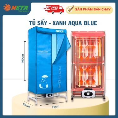 Tủ sấy quần áo NETA 1.500W chính hãng - Diệt khuẩn, sấy nhanh mùa mưa, bảo hành 12t, 500.000 VND