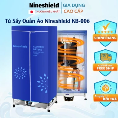 Tủ sấy quần áo Nineshield 4in1 công suất lớn, diệt khuẩn, gấp gọn đa năng - 689.000₫