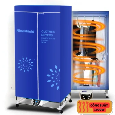 Tủ sấy quần áo Nineshield 4in1 công suất lớn, diệt khuẩn, gấp gọn đa năng - 689.000₫