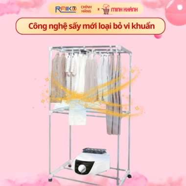 Tủ sấy quần áo RAIKA RKSQA-C01 2.000W - Sấy khô diệt khuẩn, to 1,7m, gấp gọn, chỉ 1,099,000₫
