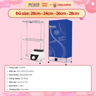 Tủ sấy quần áo RAIKA RKSQA-C01 2.000W - Sấy khô diệt khuẩn, to 1,7m, gấp gọn, chỉ 1,099,000₫ 10 Tủ sấy quần áo RAIKA RKSQA-C01 2.000W - Sấy khô diệt khuẩn, to 1,7m, gấp gọn, chỉ 1,099,000₫ 10