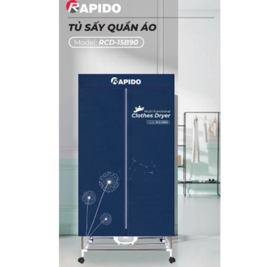 Tủ sấy quần áo Rapido RCD-15B90 - Bảo hành 12 tháng, giá chỉ 1.09 triệu, siêu tiết kiệm thời gian