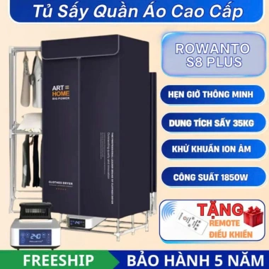 Tủ Sấy Quần Áo Rowanto Công Suất Lớn Sấy Chăn Mền, Quần Áo Dày Giá 102.900 VND