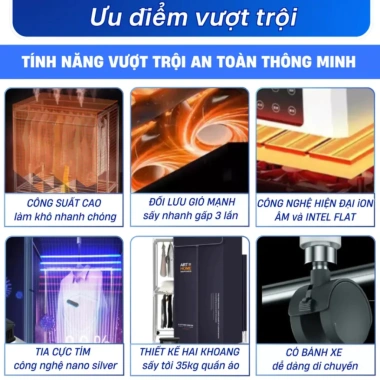 Tủ Sấy Quần Áo Rowanto Công Suất Lớn Sấy Chăn Mền, Quần Áo Dày Giá 102.900 VND