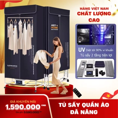 Tủ Sấy Quần Áo Rowanto Gấp Gọn, Điều Khiển Từ Xa, Chống ẩm Mốc, Giá 1.249.000₫
