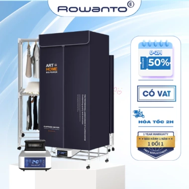 Tủ Sấy Quần Áo ROWANTO S8+ Cao 1m7 1.850W – Khử khuẩn ION, Sấy Nhanh, Tiết Kiệm Điện
