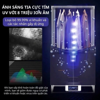 Tủ Sấy Quần Áo Rowanto S8 Plus 1.850W - Sấy Khô Phẳng Nhanh, Giá Ưu Đãi 1.269.000 VND