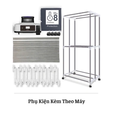 Tủ sấy quần áo RULAX 3 tầng 30kg, gấp gọn đa năng, 2.000W, BH 12 tháng - Giá ưu đãi 1,279,000₫