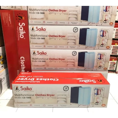 Tủ sấy quần áo Saiko CD-1.800 cỡ lớn 2.100W - Giá ưu đãi 1.289.000₫
