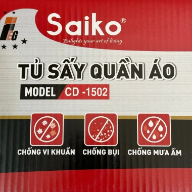 Tủ Sấy Quần Áo Saiko CD1.502 GHM Động Cơ Mạnh Mẽ Tiết Kiệm Không Gian - Hàng Chính Hãng 799.000
