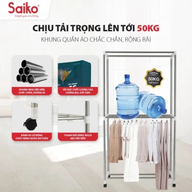 Tủ Sấy Quần Áo Saiko CD2.300 2.300W - Hẹn Giờ 180p - Sấy 50kg - Hàng Chính Hãng - Giá 1.69tr 3 Tủ Sấy Quần Áo Saiko CD2.300 2.300W - Hẹn Giờ 180p - Sấy 50kg - Hàng Chính Hãng - Giá 1.69tr 3