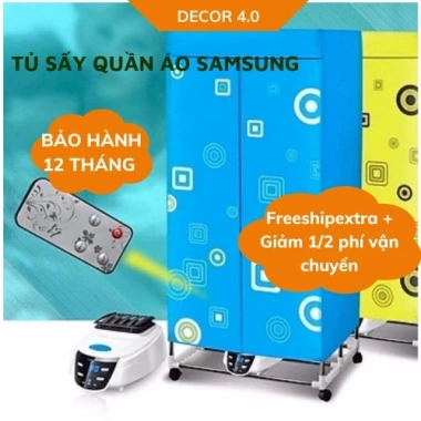 Tủ sấy quần áo Samsung khử khuẩn, kháng mùi, bảo hành 12 tháng, di chuyển nhẹ 675.000₫
