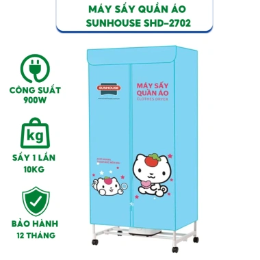 Tủ sấy quần áo Sunhouse SHD-2.707 1.500W - Sấy khô nhanh, chính hãng, bảo hành 12 tháng, 969k 9