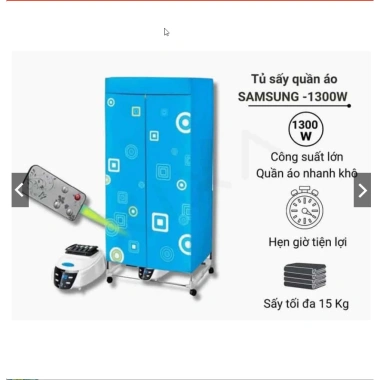 Tủ Sấy Quần Áo Svm Sung 2 Tầng Inox 15kg - Sấy Nhanh, Điều Khiển Từ Xa, Giá 475k