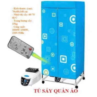 Tủ sấy quần áo thông minh điều khiển từ xa, chạy êm không gây ồn - Giảm giá 295k