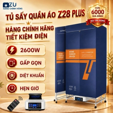 Tủ Sấy Quần Áo Z28 Giá 1 Triệu - Khô Nhanh Tiết Kiệm Năng Lượng, Quà Tặng