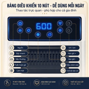 Tủ Sấy Quần Áo Zlife Z28 Plus 2.200W Gấp Gọn, Sấy Nhanh, Khử Khuẩn ION - 1.219.000₫