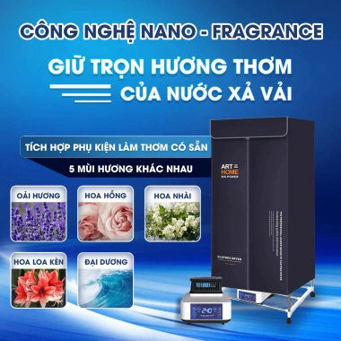 Tủ sấy ROWANTO S8 S6 Plus 1.7m, 1.850W, sấy thơm, ION, bảo hành 24t - Giá 1,08 tr