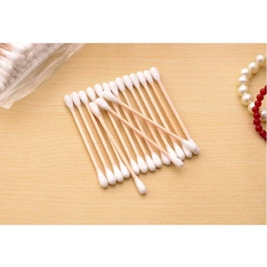 Túi 100 bông tăm gỗ thân thiện môi trường - Vệ sinh tai mũi nhanh, giá 9.000đ 6