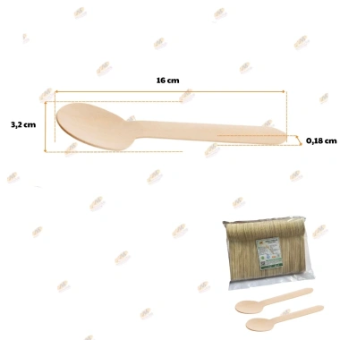 Túi 100 cái nĩa dao muỗng gỗ dùng 1 lần cao cấp, an toàn môi trường, giá 37.808₫ 8