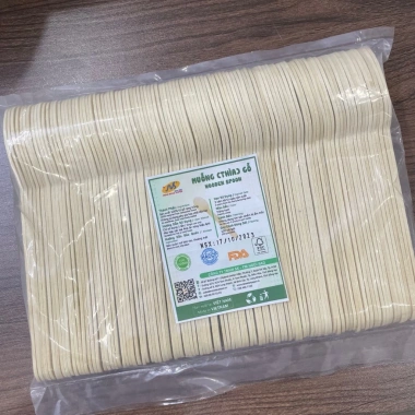Túi 100 cái nĩa dao muỗng gỗ dùng 1 lần cao cấp, an toàn môi trường, giá 37.808₫ 9