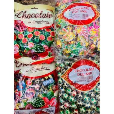Túi 1KG Socola Tết Mix 6 Hình, Socola Dưa - Ngon, Đẹp, Giá chỉ 90.000 VND