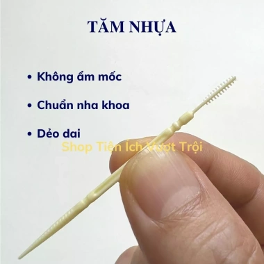 Túi 200 tăm răng nhựa nguyên sinh dẻo dai không ẩm mốc vệ sinh sạch giá 40.000₫ 5