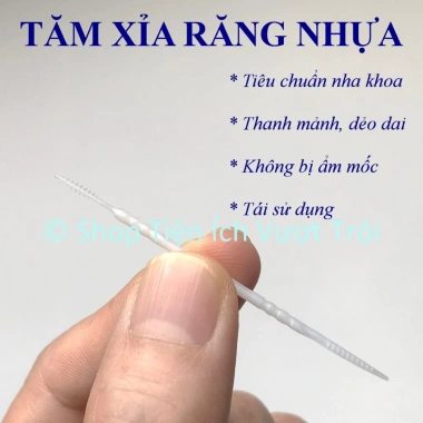 Túi 200 tăm răng nhựa nguyên sinh dẻo dai không ẩm mốc vệ sinh sạch giá 40.000₫ 8