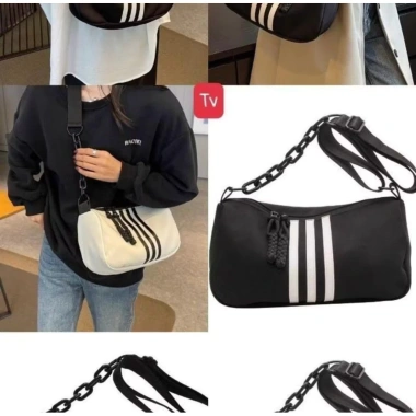 Túi 3 sọc đeo chéo logo thể thao size 28cm - Giá ưu đãi 69.000 VND, giảm tới 20% 7