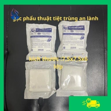 Túi 50 gói gạc tiệt trùng An Lành 7.5x7,5x6 - 10 miếng/gói, giá 275.000đ 2