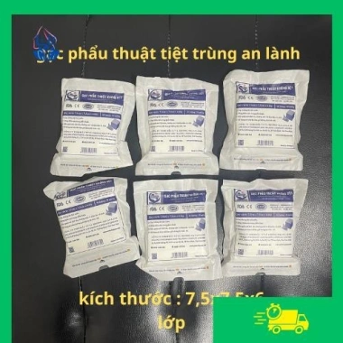 Túi 50 gói gạc tiệt trùng An Lành 7.5x7,5x6 - 10 miếng/gói, giá 275.000đ 3
