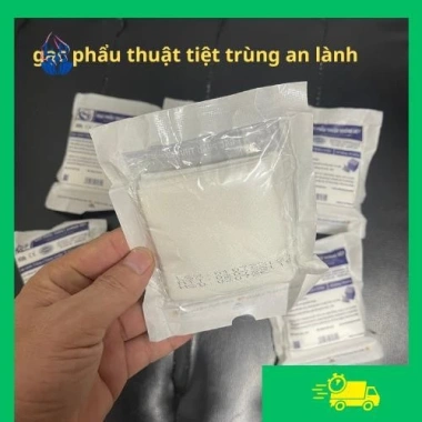 Túi 50 gói gạc tiệt trùng An Lành 7.5x7,5x6 - 10 miếng/gói, giá 275.000đ 8