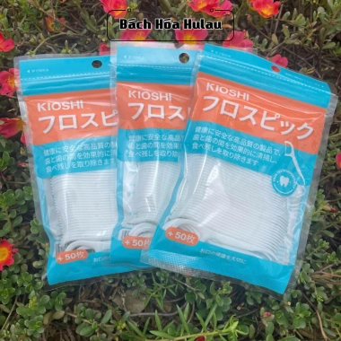 Túi 50 tăm chỉ nha khoa Kioshi Nhật Bản Sợi nhỏ kẽ răng sạch giá 12.750 VND