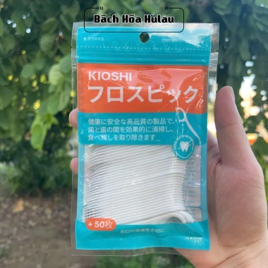 Túi 50 tăm chỉ nha khoa Kioshi Nhật Bản Sợi nhỏ kẽ răng sạch giá 12.750 VND