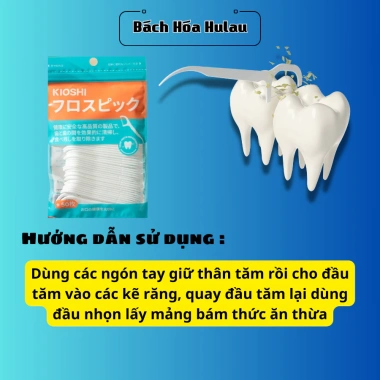 Túi 50 tăm chỉ nha khoa Kioshi Nhật Bản Sợi nhỏ kẽ răng sạch giá 12.750 VND 5 Túi 50 tăm chỉ nha khoa Kioshi Nhật Bản Sợi nhỏ kẽ răng sạch giá 12.750 VND 5