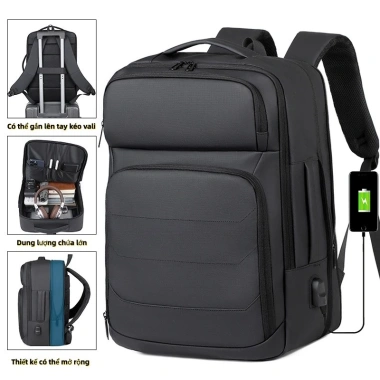 Túi Ba Lô Đa Năng Laptop Dung Lượng Lớn, Chống Sốc, Phù Hợp Công Tác & Du Lịch