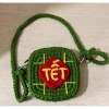 Túi bánh chưng len handmade đeo chơi Tết, túi đỏ bé đựng lì xì theo yêu cầu 2