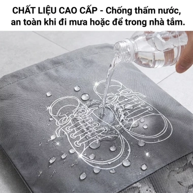 Túi bảo quản giày dép chống nước, dây rút gọn gàng, 2 size, chỉ 12.000₫ 4