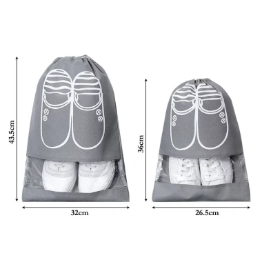 Túi bảo quản giày dép chống nước, dây rút gọn gàng, 2 size, chỉ 12.000₫ 9