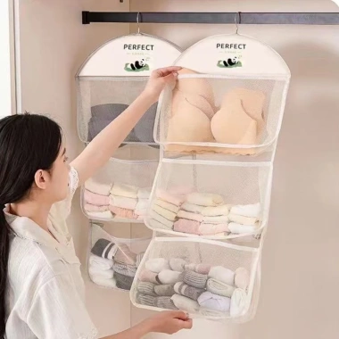 Túi Bảo Quản Treo Tường Lưới Thoáng Khí Đồ Chơi Búp Bê Tủ Quần Áo Giá 19.900₫