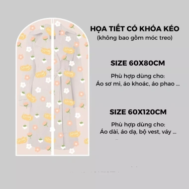 Túi Bọc Quần Áo Cicico TB01 Chống Bụi EVA Đàn Hồi, Khóa Kéo - 25.000 VND 10