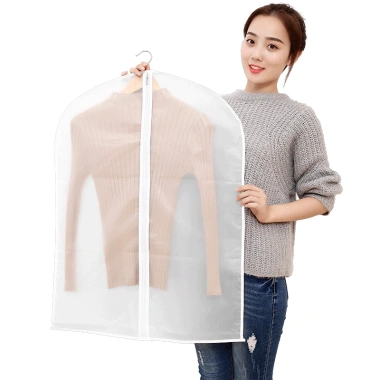 Túi bọc quần áo PEVA dày chống bụi, khóa chống thấm, treo tủ gọn Giá 51.000₫