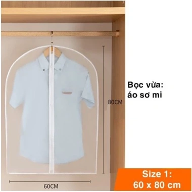 Túi bọc quần áo treo tủ 60x80cm - Chống bụi, chống thấm, giá chỉ 15.900đ 7