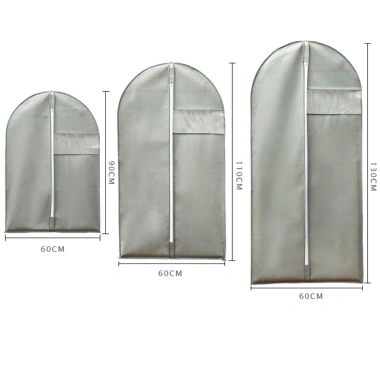 Túi bọc quần áo vải không dệt chống bụi, thấm, khóa kéo - Treo tủ, 19.900₫