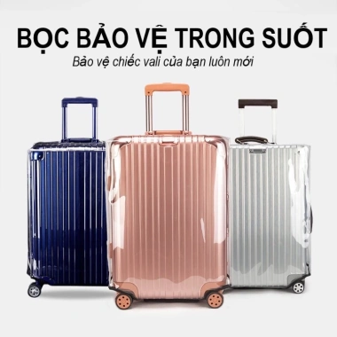 Túi bọc vali trong suốt PVC cao cấp, chống trầy xước, chống thấm nước, size 20-28 inch, giá 39.900 VND 5