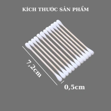 Túi Bông Ngoáy 100c Vệ sinh Tai - Cán Gỗ Đệm Mềm, Giá chỉ 3.999 VNĐ 5