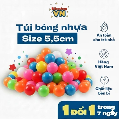 Túi bóng nhựa trẻ em 5,5cm - Nguyên liệu Mỹ, sản xuất VN, giá chỉ 19.998₫