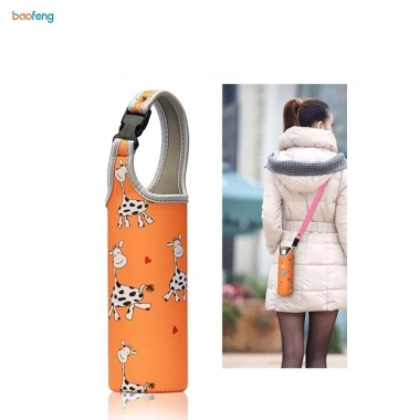 Túi Chai Nước Di Động Giá Đỡ Tumbler Dễ Thương, Có Dây Đeo, Cách Nhiệt, Phù Hợp Du Lịch Ngoài Trời