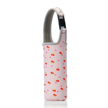 Túi Chai Nước Di Động Giá Đỡ Tumbler Dễ Thương, Có Dây Đeo, Cách Nhiệt, Phù Hợp Du Lịch Ngoài Trời