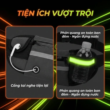 Túi chạy bộ đa năng chống thấm, đai đeo bụng thể thao đựng điện thoại an toàn, tiện lợi - 25.000₫